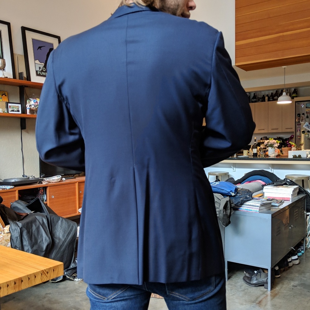 Dunhill Navy Sport Coat 42R - Picture 7 of 8